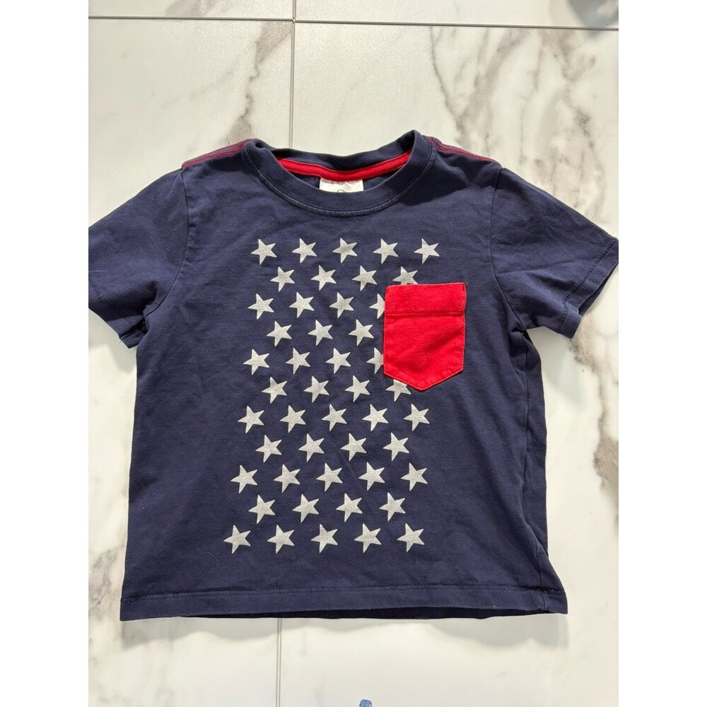 Hanna Andreson 100% Cotton Patriotic Stars T-Shirt Toddler 4T